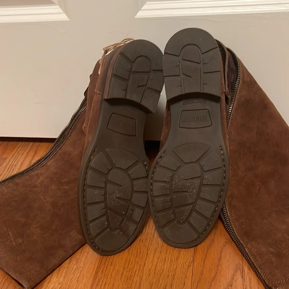 New Born Borman tall brown/rust leather boots